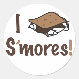 I Liebe S'mores Runder Aufkleber