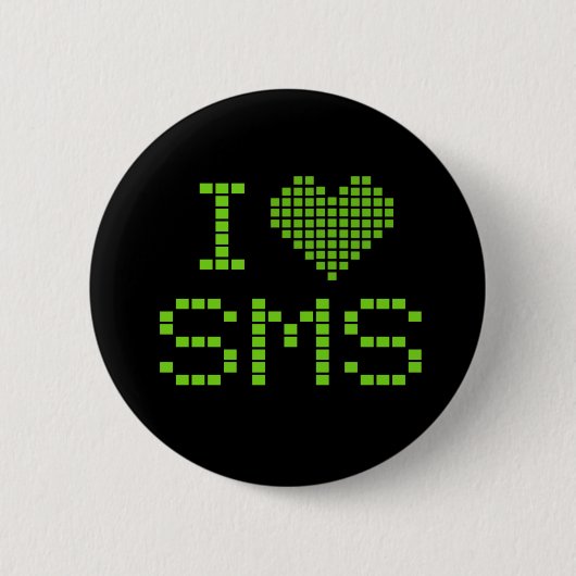 I LIEBE SMS - Knopf Button (Vorderseite)
