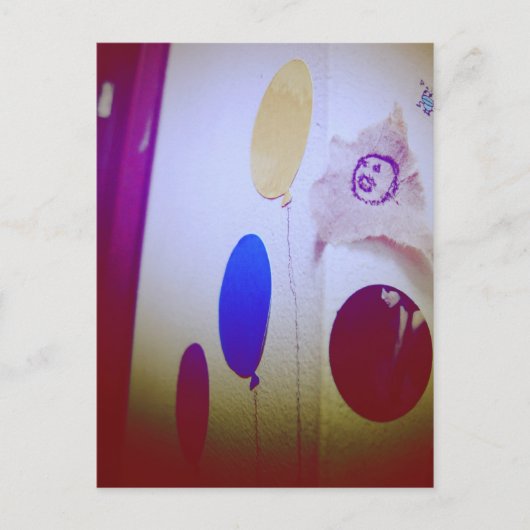 I Liebe Snailmail - Balloons Postkarte (Vorderseite)