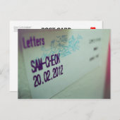 I Liebe Snailmail - Brief von Korea Postkarte (Vorne/Hinten)