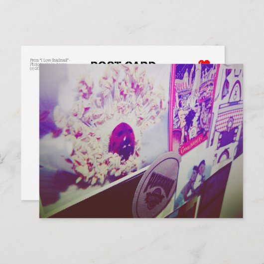 I Liebe Snailmail - ein Wunderland der Erinnerunge Postkarte (Vorne/Hinten)