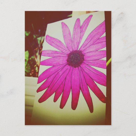 I Liebe Snailmail - Sonnenblume Postkarte (Vorderseite)