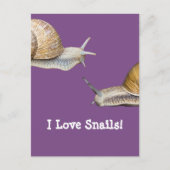 I Liebe Snails Design Postkarte (Vorderseite)