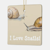 I Liebe Snails Keramikornament (Links)
