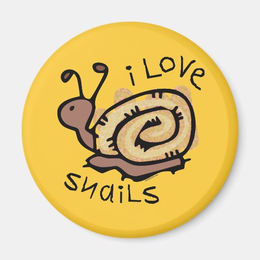 I Liebe Snails Magnet (Vorne)