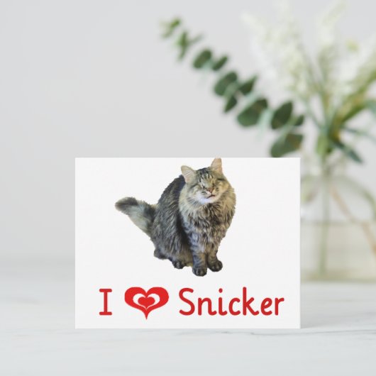 I Liebe Snicker Postkarten (Stehend Vorderseite)