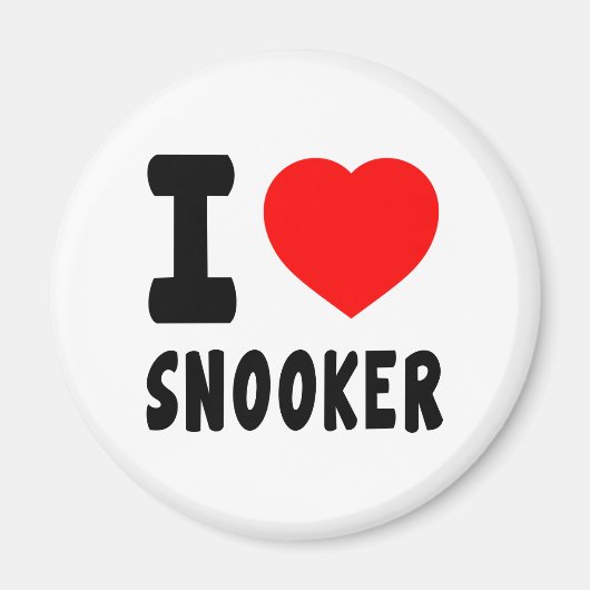 I Liebe Snooker Magnet (Vorne)
