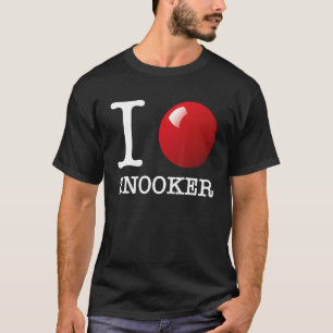 I Liebe Snooker Roter Ball Herz T-Shirt