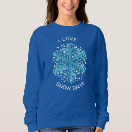 I Liebe Snow Days Blue Snowflake T - Shirt