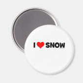 I Liebe Snow Magnet (Vorderseite/Rückseite)