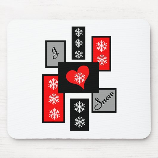 I Liebe Snow Mousepad (Vorne)