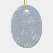 I Liebe Snow Snowman Keramikornament (Hinten)