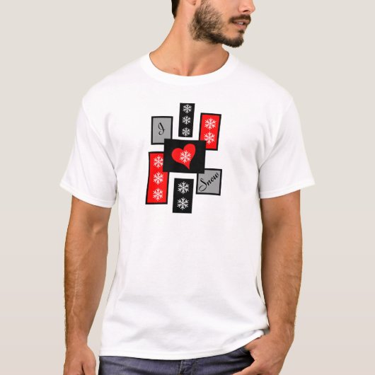 I Liebe Snow T-Shirt (Vorderseite)