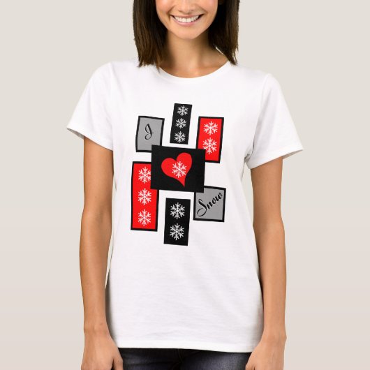 I Liebe Snow T-Shirt (Vorderseite)