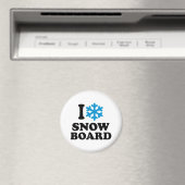 I Liebe Snowboard Magnet (In Situ (Geschirrspüler))