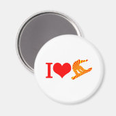 I Liebe Snowboard Magnet (Vorderseite/Rückseite)