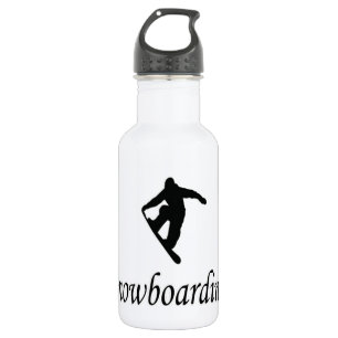 I Liebe Snowboarden Edelstahlflasche