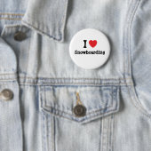 I Liebe Snowboarden Herz Brauch personalisiert Button (Beispiel)