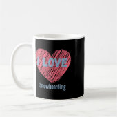 I Liebe Snowboarden Herzbild Kaffeetasse (Links)