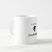 I Liebe Snowboarden Kaffeetasse (Vorderseite Links)
