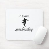 I Liebe Snowboarden Mousepad (Mit Mouse)