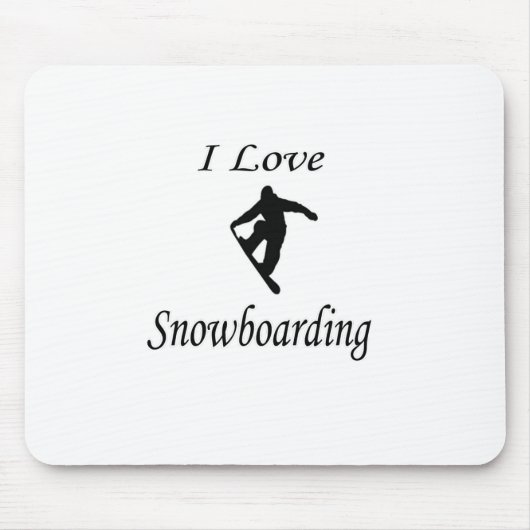 I Liebe Snowboarden Mousepad (Vorne)