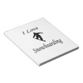 I Liebe Snowboarden Notizblock (angewinkelt)