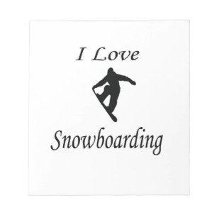 I Liebe Snowboarden Notizblock