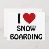 I Liebe Snowboarden Postkarte (Vorne/Hinten)