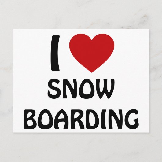 I Liebe Snowboarden Postkarte (Vorderseite)
