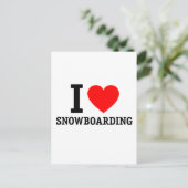 I Liebe Snowboarden Postkarte (Stehend Vorderseite)