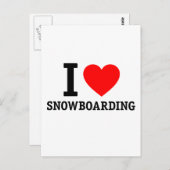 I Liebe Snowboarden Postkarte (Vorne/Hinten)