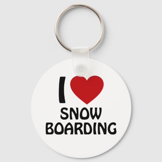 I Liebe Snowboarden Schlüsselanhänger (Vorderseite)
