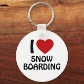 I Liebe Snowboarden Schlüsselanhänger (Vorderseite)