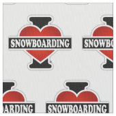 I Liebe Snowboarden Stoff (Nahaufnahme)