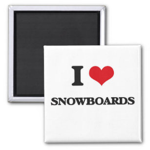 I Liebe Snowboards Magnet