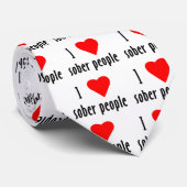 I Liebe Sober People Krawatte (Gerollt)