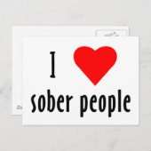 I Liebe Sober People Postkarte (Vorne/Hinten)