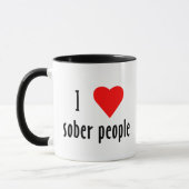 I Liebe Sober People Sprichwort Zitat Tasse (Links)