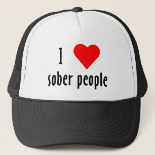 I Liebe Sober People Truckerkappe