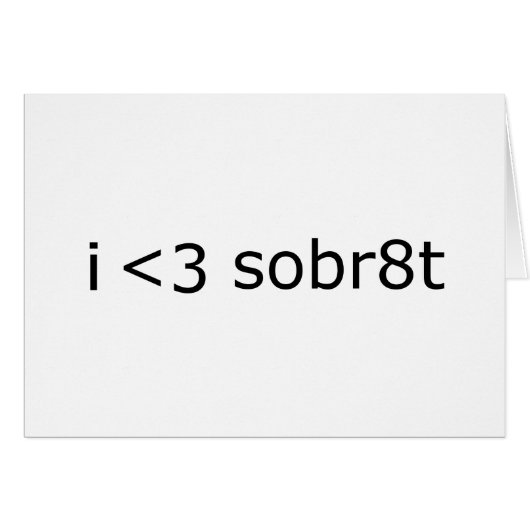 I Liebe Sobriety (Vorderseite (Horizontal))