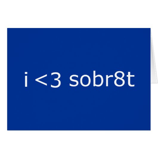 I Liebe Sobriety (Vorderseite (Horizontal))