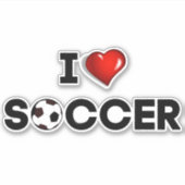 I Liebe Soccer Aufkleber (Vorderseite)