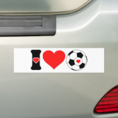 I Liebe Soccer Autoaufkleber (Auf Auto)