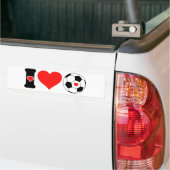 I Liebe Soccer Autoaufkleber (Auf Lkw)