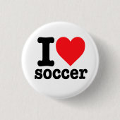 "I Liebe soccer" Button (Vorderseite)