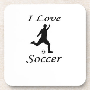 I Liebe Soccer Getränkeuntersetzer