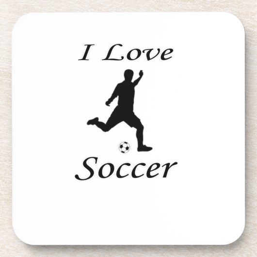 I Liebe Soccer Getränkeuntersetzer (Vorderseite)