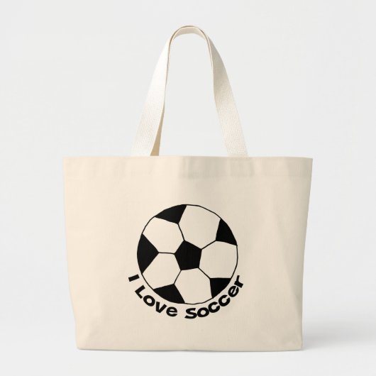 I Liebe Soccer Jumbo Stoffbeutel (Vorne)