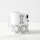 I Liebe Soccer Kaffeetasse (Vorderseite Links)